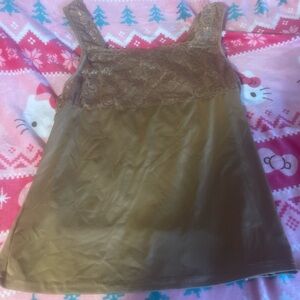 Bay Studio Brown Lace Trim Camisole